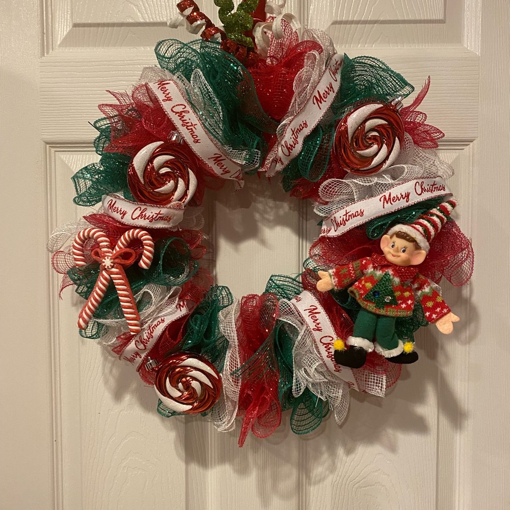 Elf wreath for Holidays. NEW